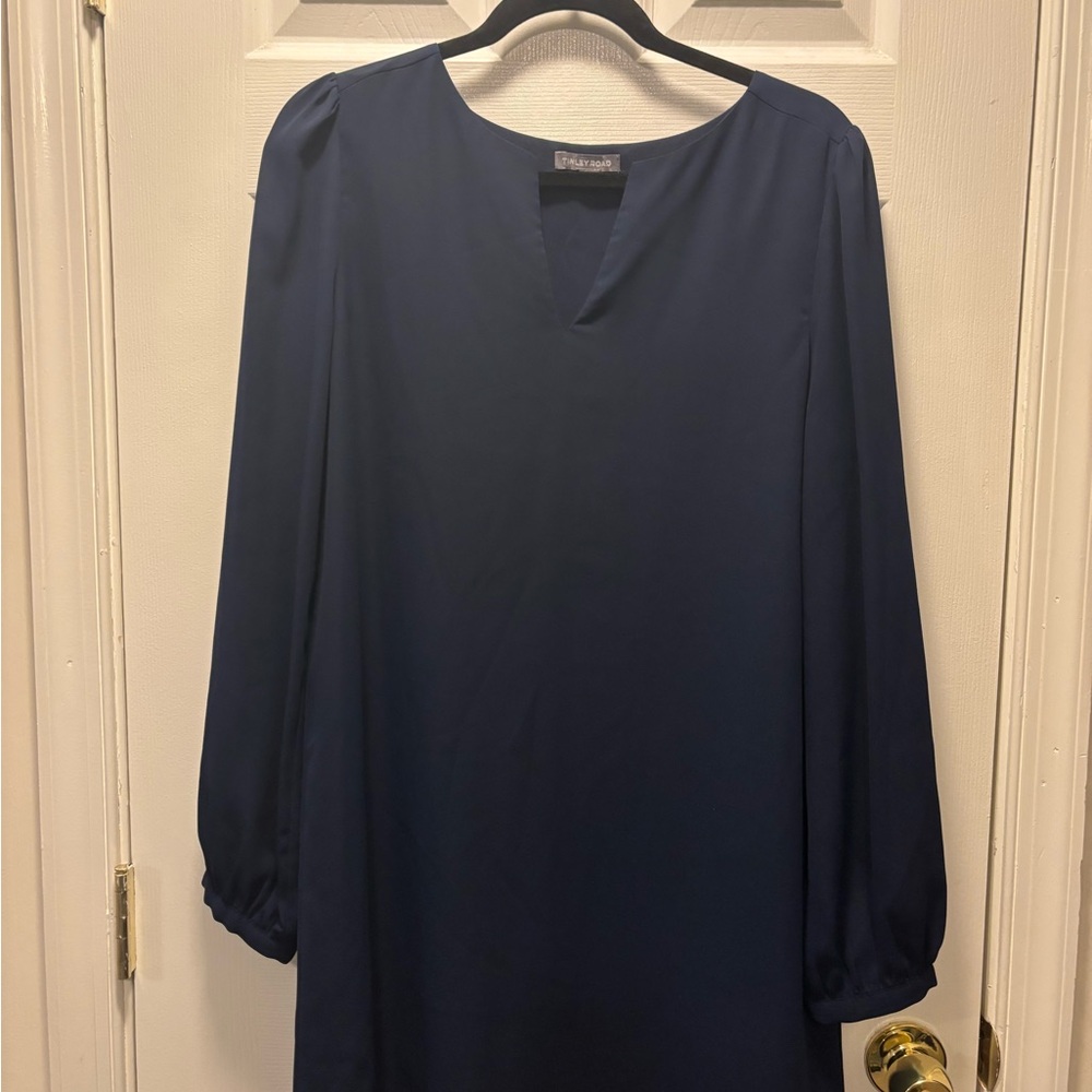 Tinley Road Deep Blue Long Sleeve Dress